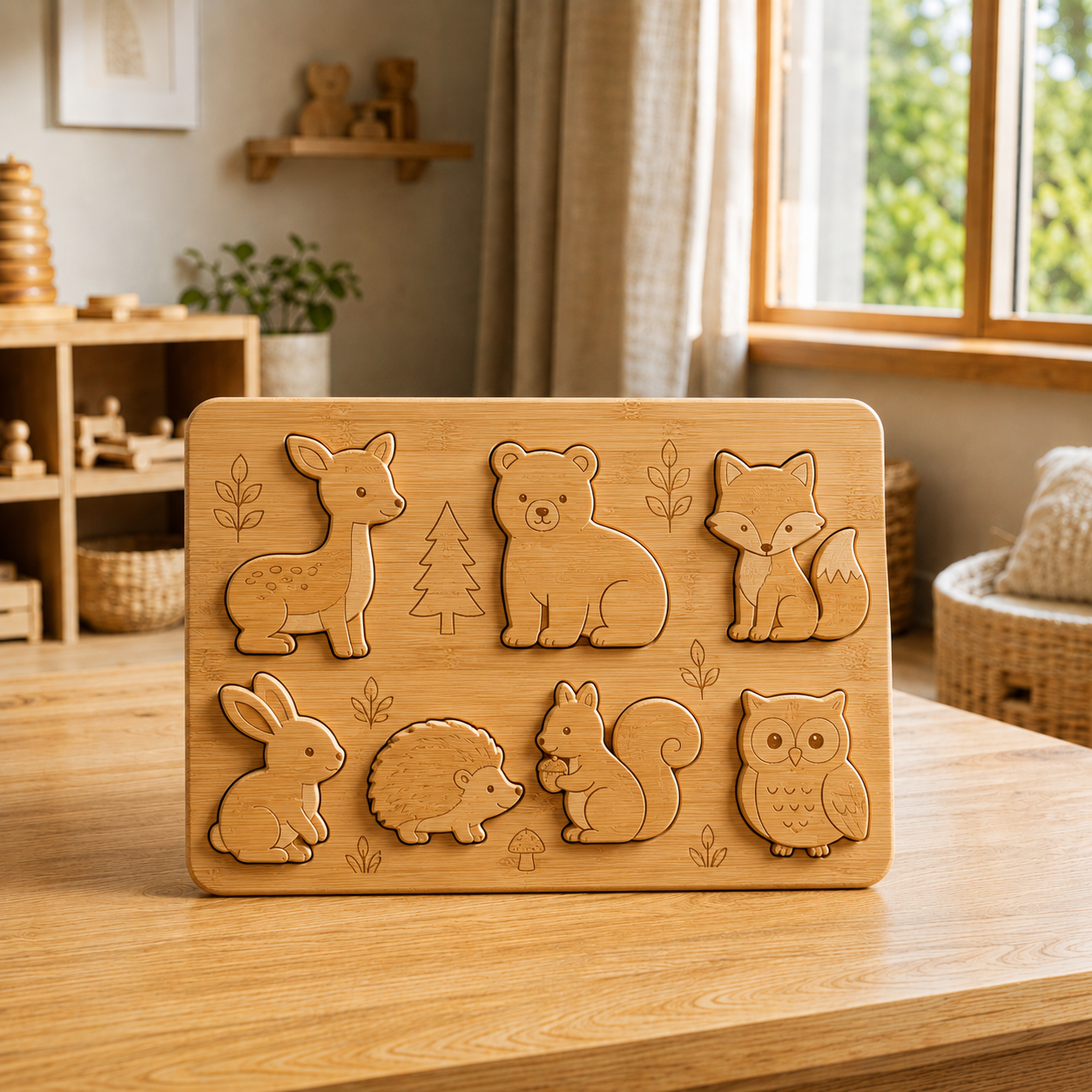 Bamboo Woodland Animal Puzzle
